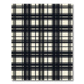 Minimalist Black and Cream Plaid Rug