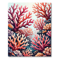Vibrant Coral Reef Underwater Illustration Rug