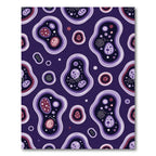 Purple Amoeba Bubbles Organic Shapes Rug