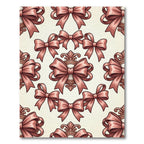 Blush Satin Bow Ornament Decorative Art Rug