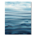 Abstract Blue Ocean Horizon Stripe Rug