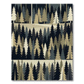 Minimalist Forest Pine Woodland Landscape Rug