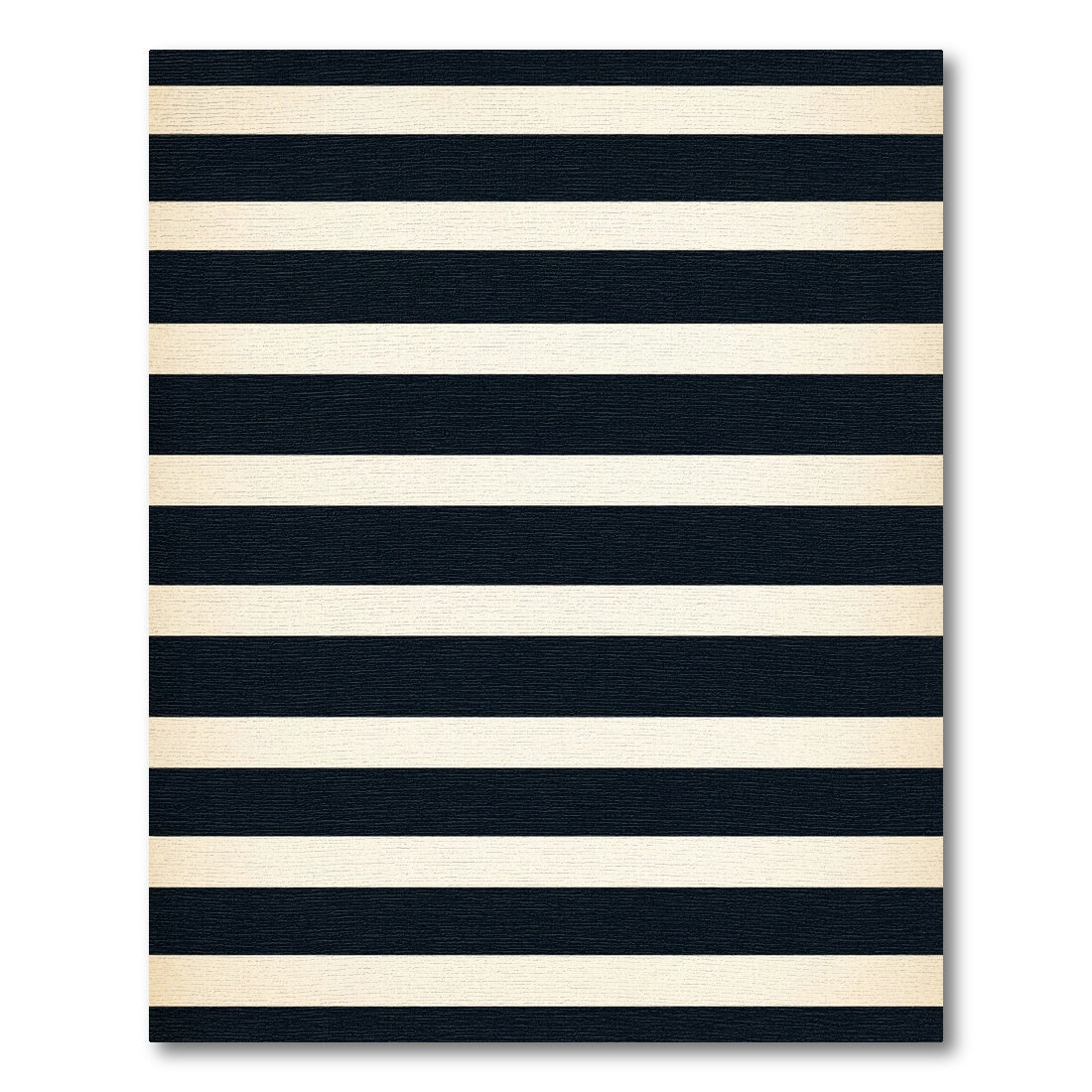 Classic Navy Cream Stripe Rug