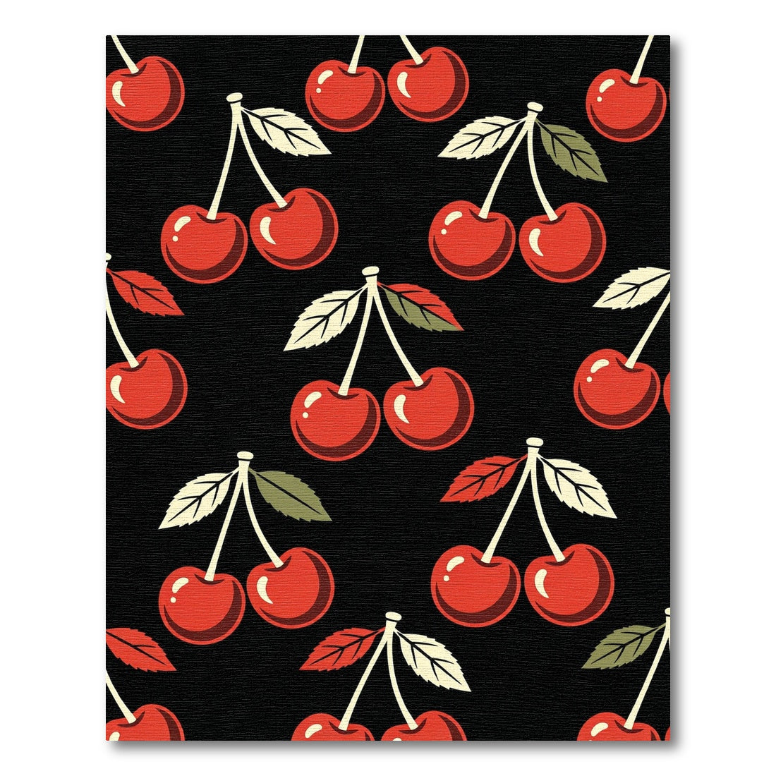 Playful Retro Cherry Fruit Composition Rug
