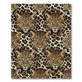 Majestic Golden Leopard Face Animal Spot Rug