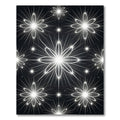Radiant White Starburst Floral Rug
