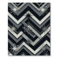 Monochromatic Atomic Stars Chevron Rug