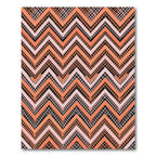 Modern Peach and Blush Chevron Grid Rug