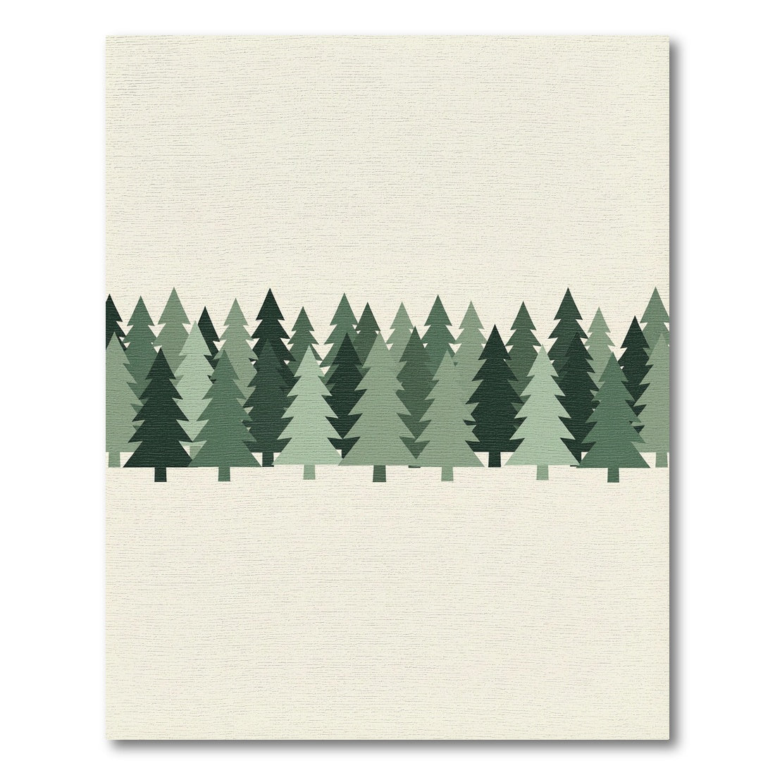 Minimalist Forest Pine Tree Woodland Rug
