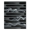 Monochromatic Brushstroke Smoke Waves Rug
