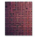 Modern Blush Rose Woven Basket Grid Rug