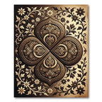 Elegant Bronze Floral Quadrant Medallion Rug