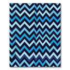 Bold Blue Zigzag Chevron Rug