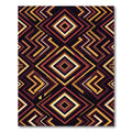 Bold Geometric Diamond Burgundy Gold Rug