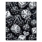Monochromatic Floating Dice Geometric Composition Rug