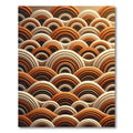 Retro Orange and Cream Wave Rug