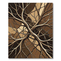 Abstract Earthy Branching Root Rug