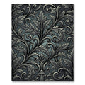 Ornate Dark Teal Acanthus Swirl Rug