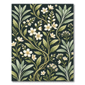 Elegant White Floral Botanical Sage Rug