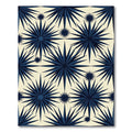 Navy Blue Starburst Rayed Rug