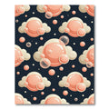 Playful Peach Bubble Cloud Art Rug