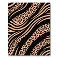 Peach and Black Zebra Leopard Fusion Rug
