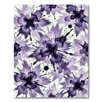 Dark Violet Watercolor Ink Splash Rug