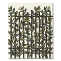 Botanical Green Leaf Trellis Grid Rug