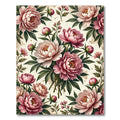 Pink Peony Blossom Garden Accent Rug