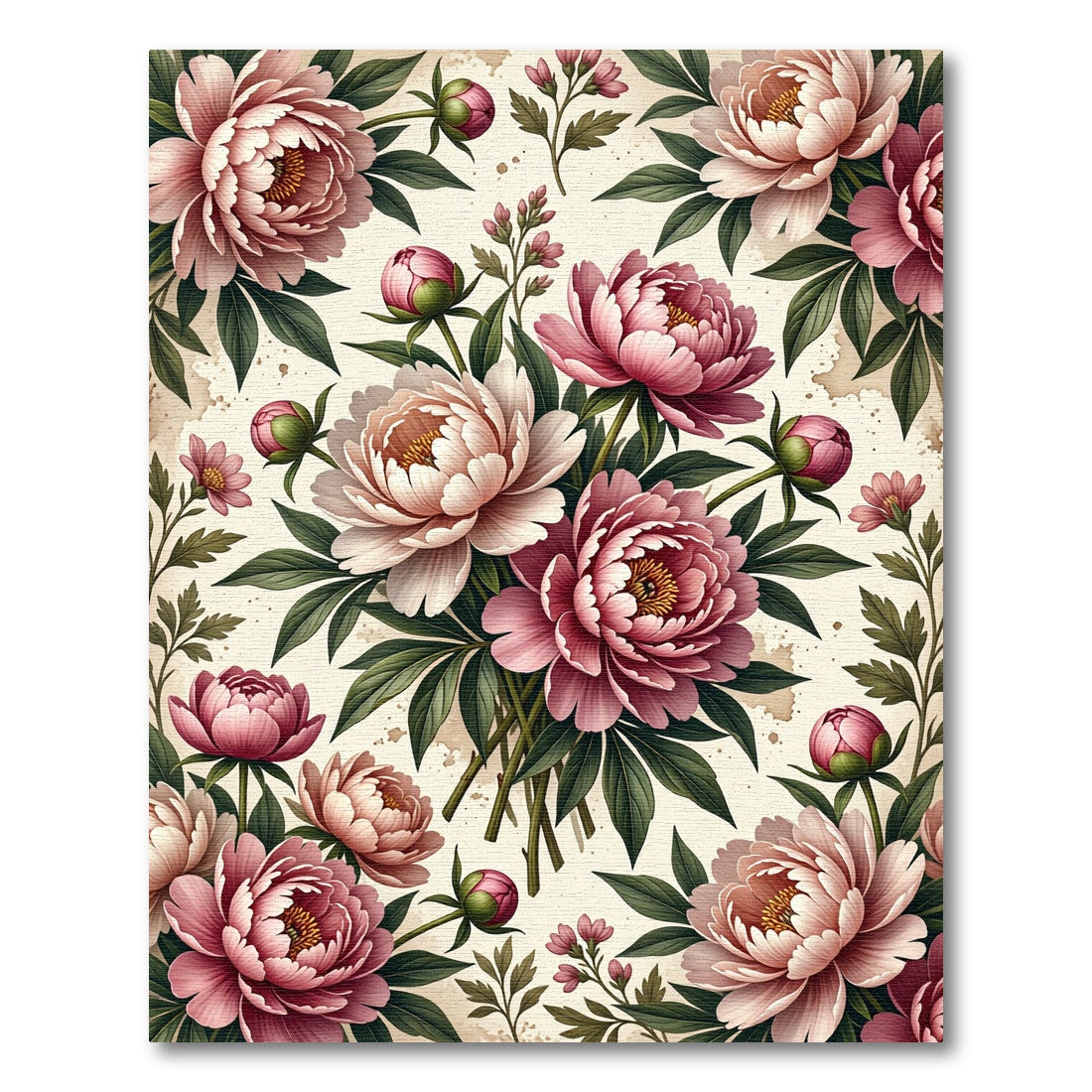 Pink Peony Blossom Garden Accent Rug