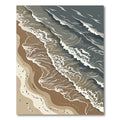 Abstract Coastal Sand And Wave Art Rug