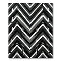 Monochrome Chevron Geometric Array Rug