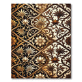 Opulent Gold Cream Floral Damask Rug