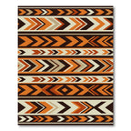 Earthy Geometric Arrow Stripe Rug