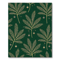 Golden Pine Needle Ornaments Dark Green Rug