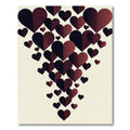 Modern Dark Gradient Heart Cascade Rug