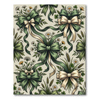 Sage Green Ribbon and Daisy Meadow Rug