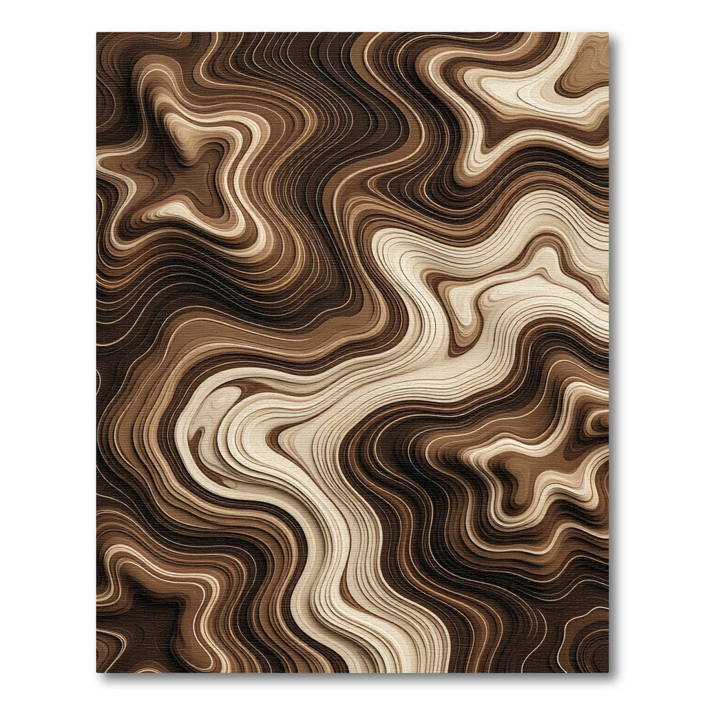 Earthy Tones Swirling Abstract Rug