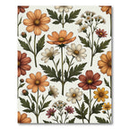 Golden Orange Blossom Garden Arrangement Rug