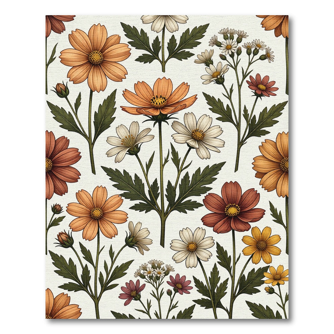 Golden Orange Blossom Garden Arrangement Rug