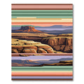 Desert Mesa Striped Southwest Landscape Rug