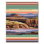 Desert Mesa Striped Southwest Landscape Rug