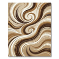 Elegant Earthy Swirl Abstract Cream Rug