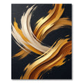 Elegance Golden Fluid Abstract Swirl Rug
