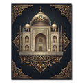 Golden Taj Mahal Palace Ornate Rug