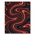 Crimson Smoke Swirl Abstract Rug