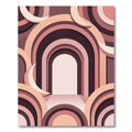 Abstract Dusty Rose Moon Archway Rug