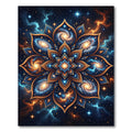 Cosmic Galaxy Lotus Mandala Rug