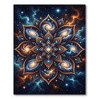 Cosmic Galaxy Lotus Mandala Rug