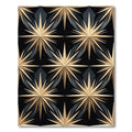 Elegant Gold Geometric Celestial Star Rug